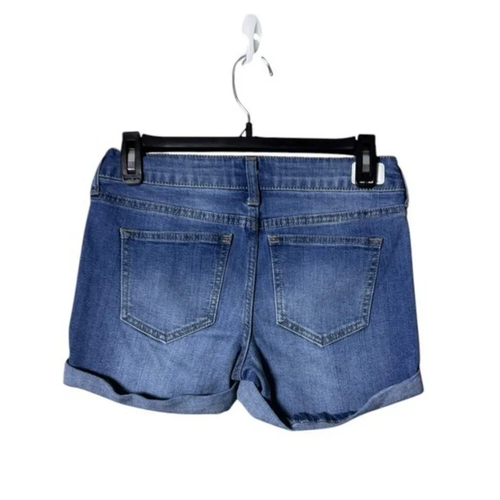 Celebrity Pink Womens Denim Shorts 24 Blue‎ Jean Distressed Y2K Festival